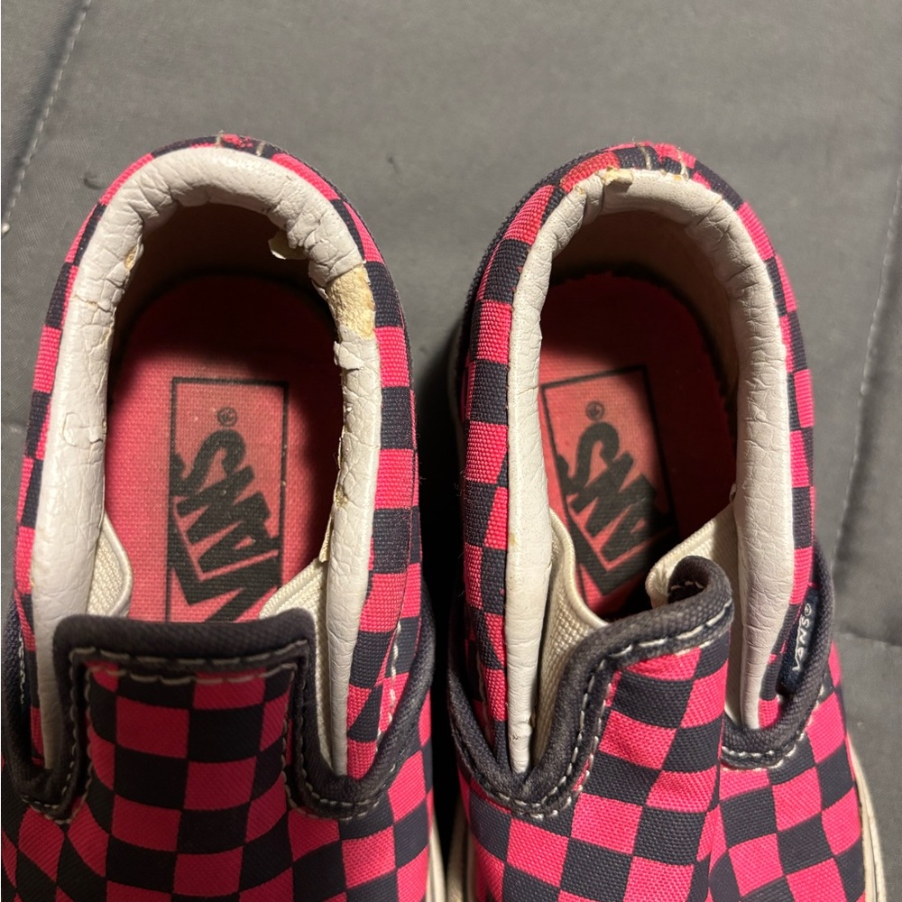 VANS Toddlers Classic Slip-On Pink and Black Checkered Shoes Size 5 - Picture 2 of 8